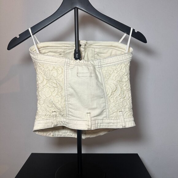 Guess Strapless Denim Corset Top – Size S - Picture 5 of 8